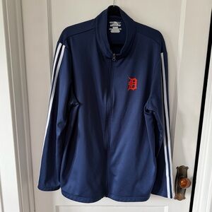 Genuine Merchandise Navy Jacket with White Accents and Detroit Tigers Logo.